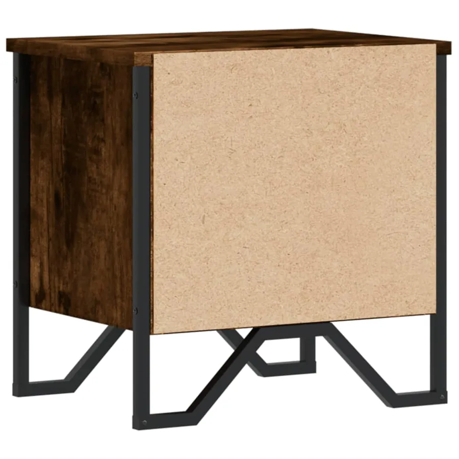 Tables de chevet 2 pcs chêne fumé 40x30x40 cm bois d'ingénierie - 7