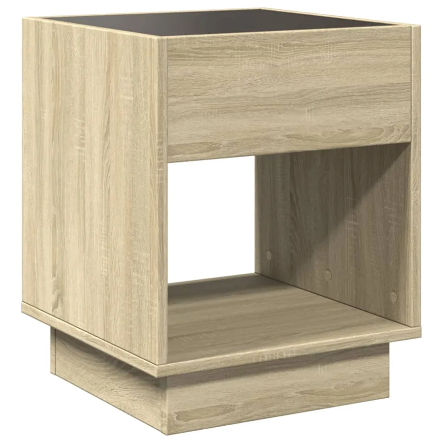 Table basse avec LED infini chêne sonoma 40x40x50 cm - 8