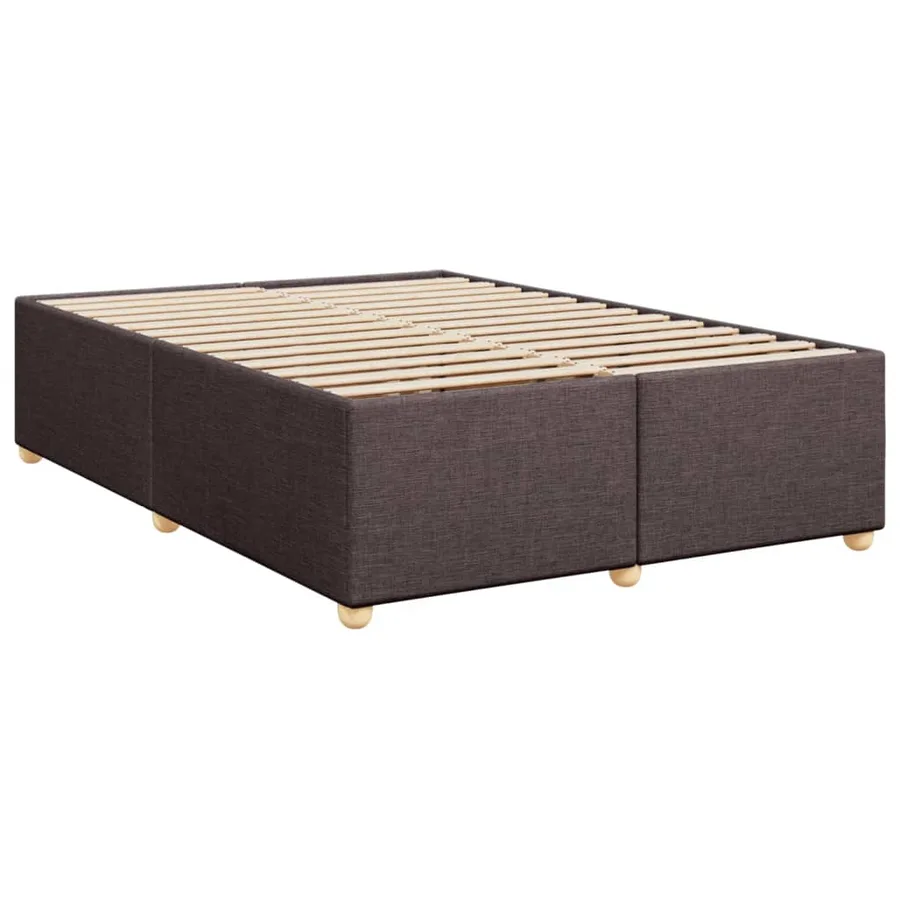 Sommier à lattes de lit avec matelas Marron foncé 140x190 cm - 9