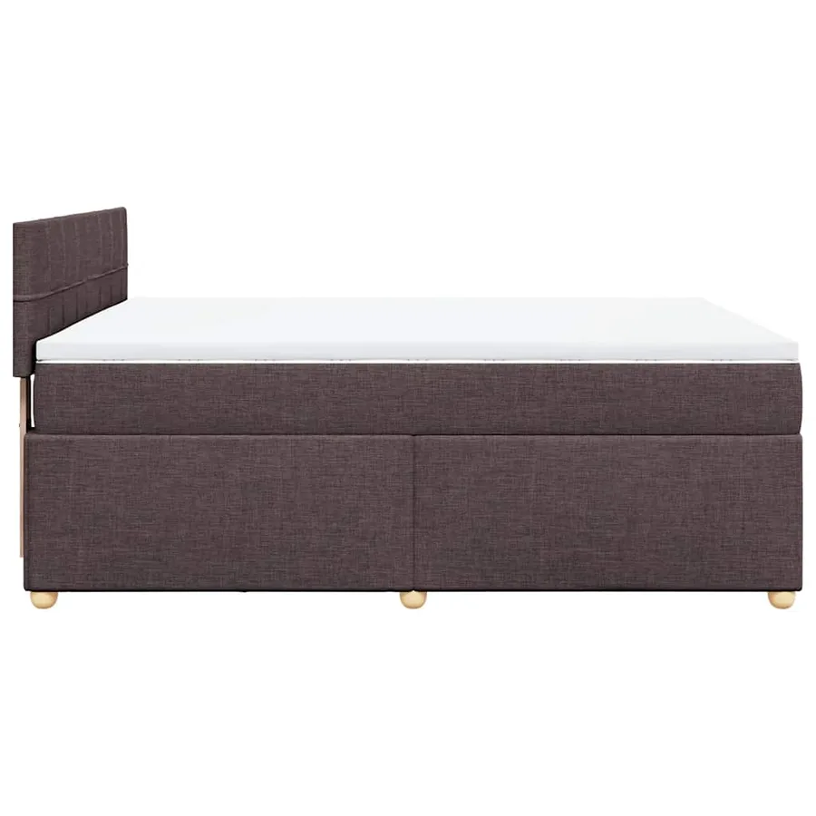 Sommier à lattes de lit avec matelas Marron foncé 140x190 cm - 5