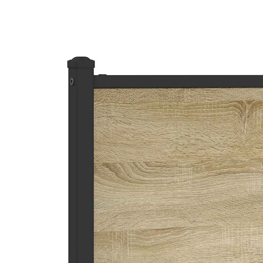 Cadre de lit en métal sans matelas chêne sonoma 140x190 cm - 9