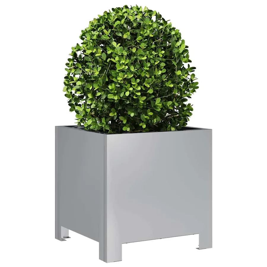 Jardinières 2 pcs 30x30x30 cm acier galvanisé - 4