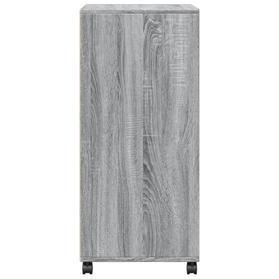 Armoire à roulettes sonoma gris 55x40x91 cm bois d'ingénierie - 5