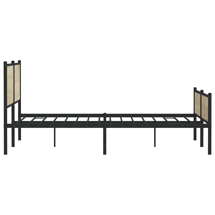 Cadre de lit en métal sans matelas chêne sonoma 193x203 cm - 6
