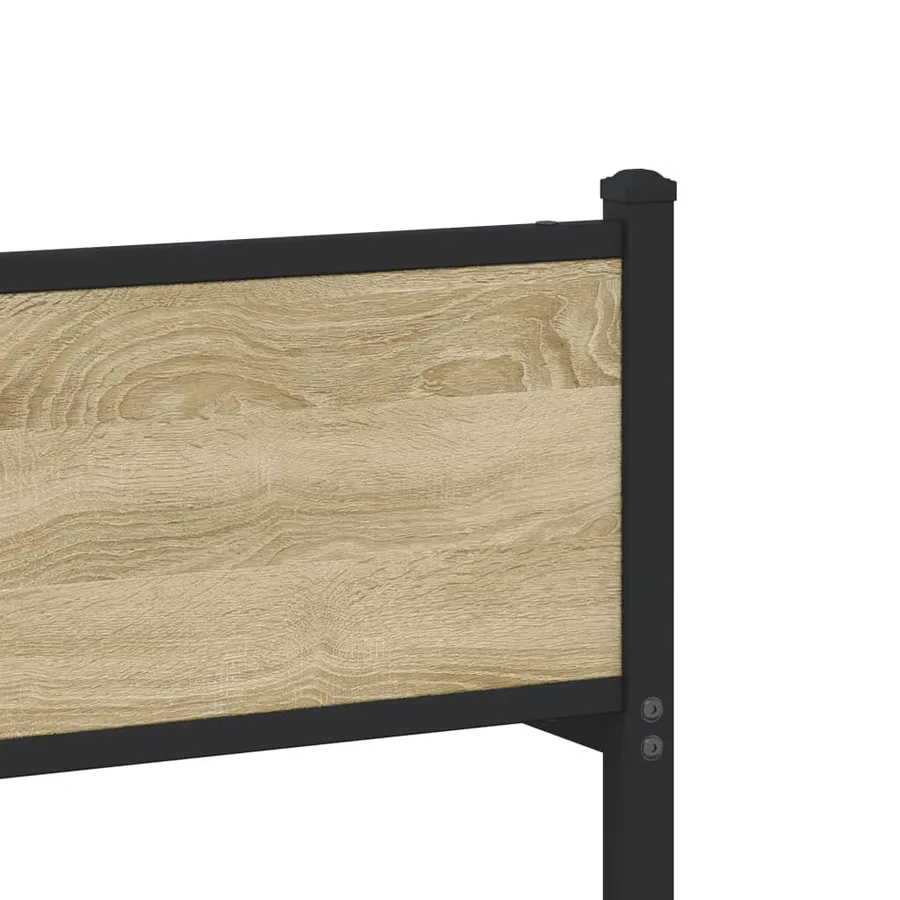 Cadre de lit en métal sans matelas chêne sonoma 90x200 cm - 8