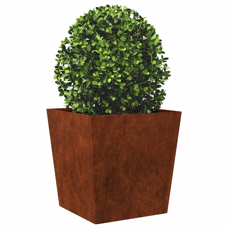 Jardinières 2 pcs 50x50x50 cm acier résistant aux intempéries - 4