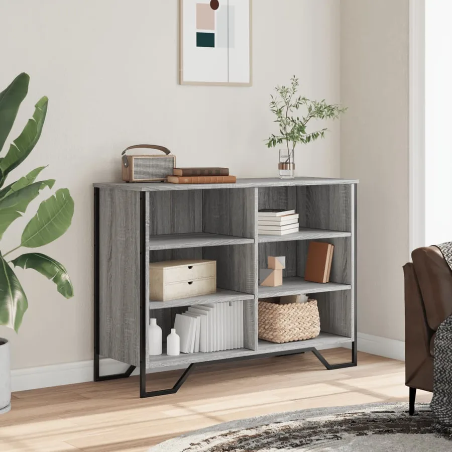 Buffet sonoma gris 101x35,5x74,5 cm bois d'ingénierie - 3