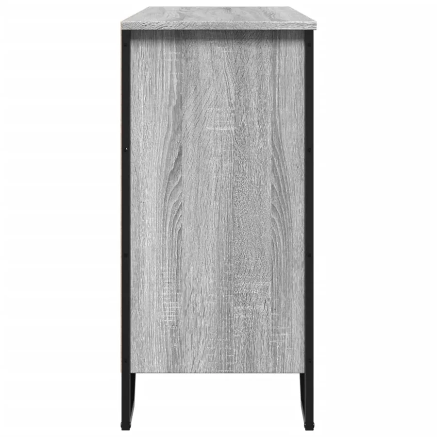 Buffet sonoma gris 101x35,5x74,5 cm bois d'ingénierie - 5