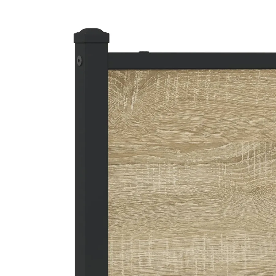 Cadre de lit en métal sans matelas chêne sonoma 100x190 cm - 8