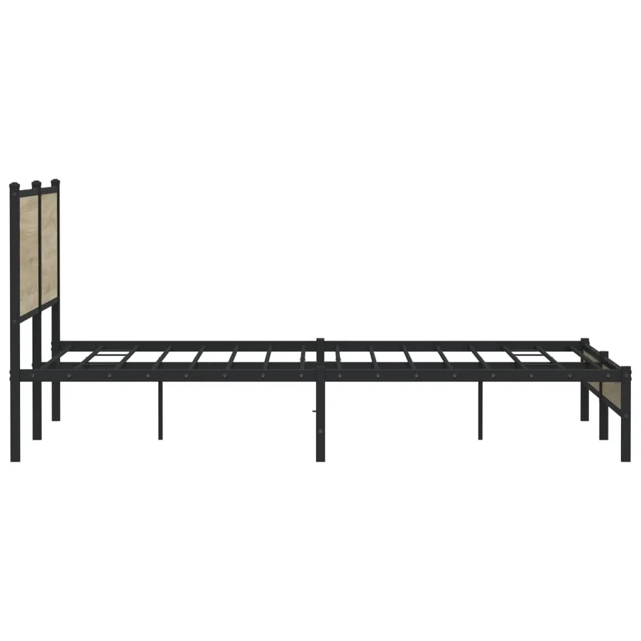 Cadre de lit en métal sans matelas chêne sonoma 180x200 cm - 6
