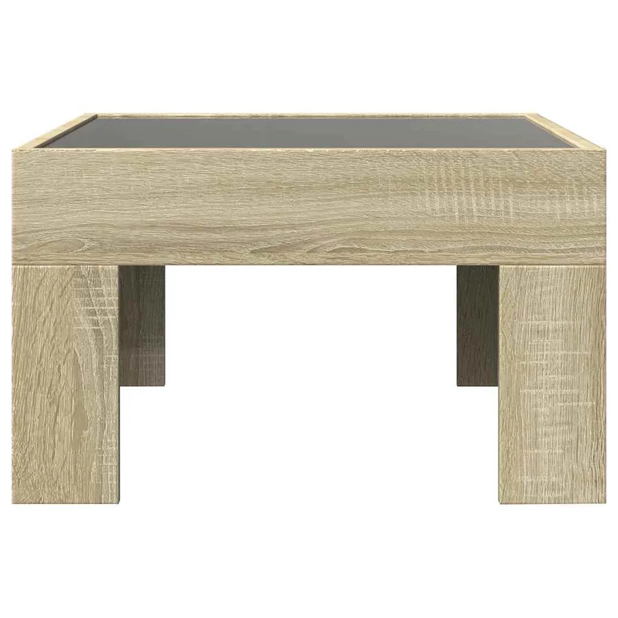 Table basse avec LED infini chêne sonoma 50x50x30 cm - 6