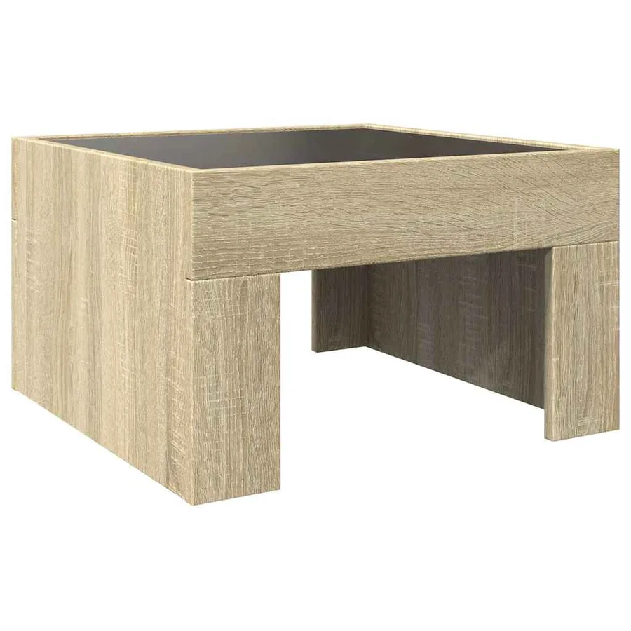 Table basse avec LED infini chêne sonoma 50x50x30 cm - 8