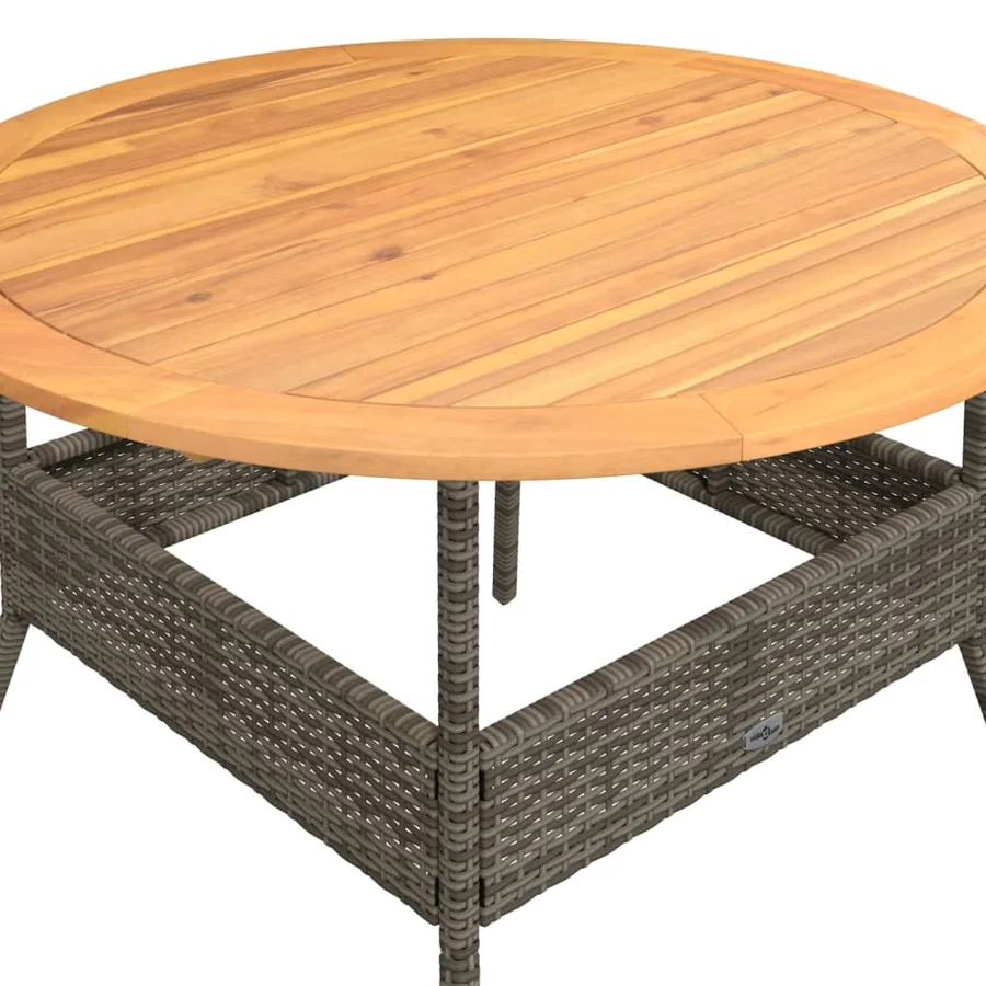 Salon de jardin 2 pcs avec coussins Gris Résine tressée - 5