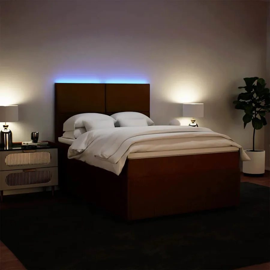 Sommier à lattes de lit avec matelas Rose 140x200 cm Velours - 4