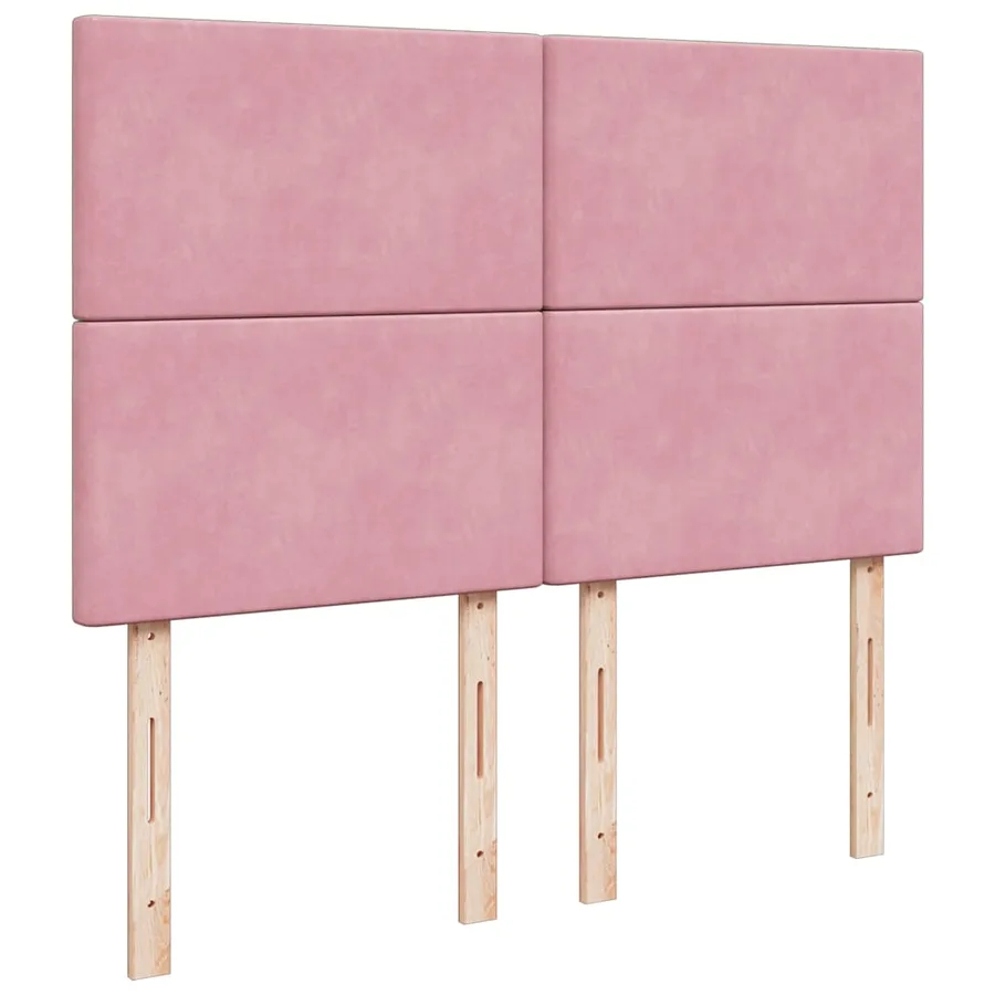 Sommier à lattes de lit avec matelas Rose 140x200 cm Velours - 9