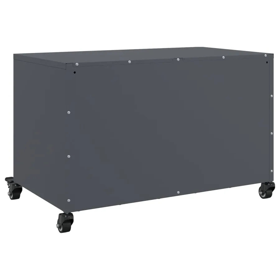 Meuble TV anthracite 68x39x43,5 cm acier - 8
