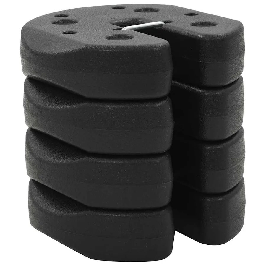 Poids pour belvédère 4 pcs Noir 220x50 mm Béton - 2