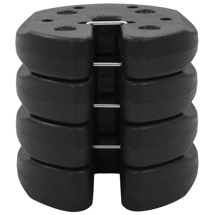 Poids pour belvédère 4 pcs Noir 220x50 mm Béton - 3