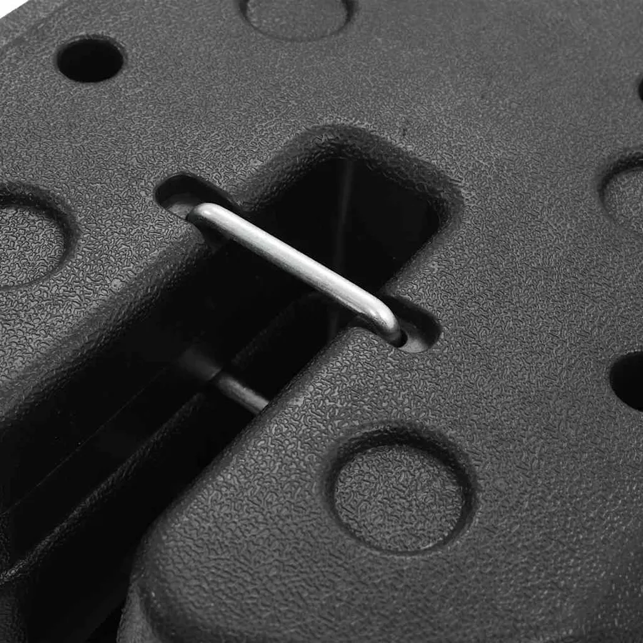 Poids pour belvédère 4 pcs Noir 220x50 mm Béton - 6