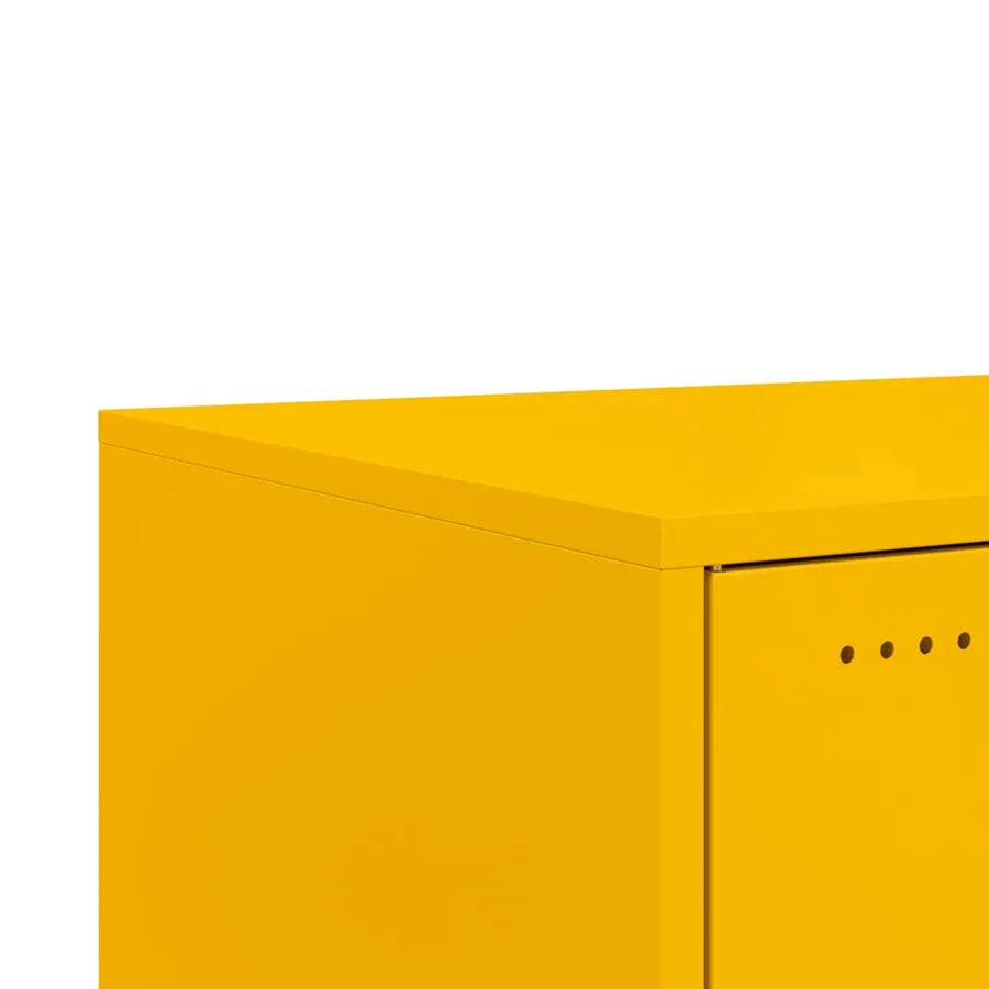 Table basse jaune moutarde 68x50x43,5 cm acier - 11