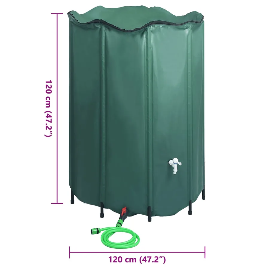 Réservoir pliable d'eau de pluie avec robinet 1350 L - 10