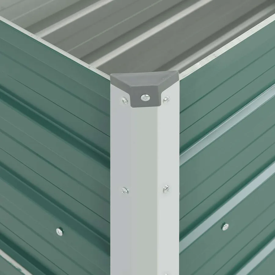 Lit surélevé de jardin Acier galvanisé 100x40x45 cm Vert - 6