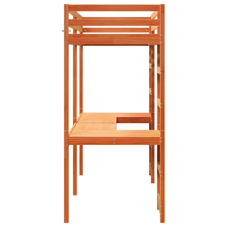 Cadre de lit superposé sans matelas 80x200cm bois de pin massif - 6