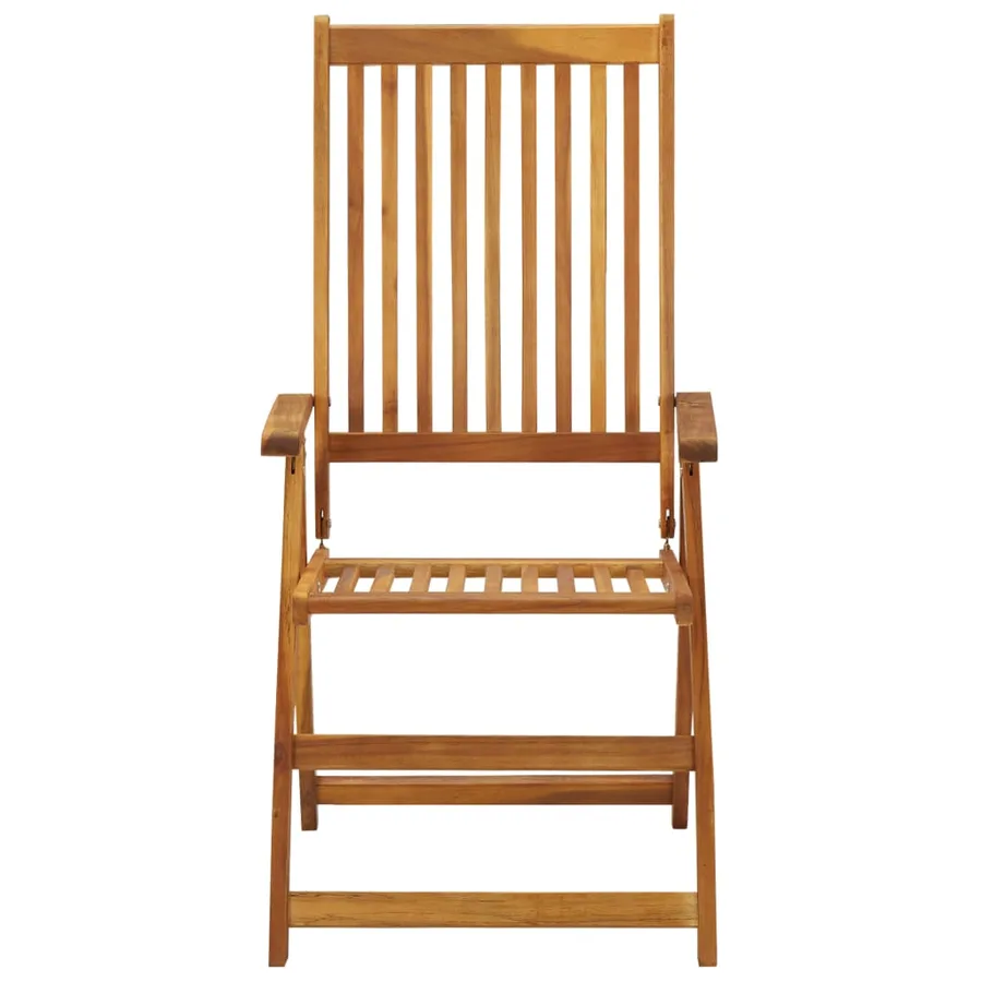 Chaises inclinables de jardin lot de 4 et coussins Bois acacia - 15