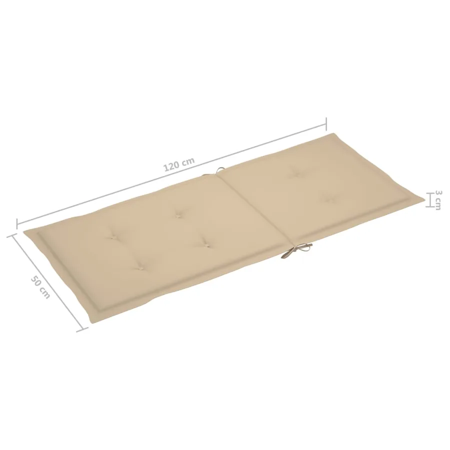 Chaises inclinables de jardin lot de 4 et coussins Bois acacia - 22