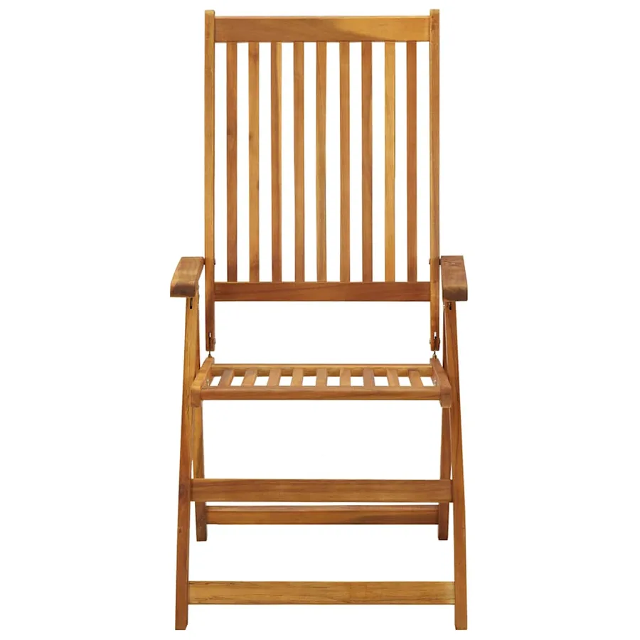 Chaises inclinables de jardin lot de 4 et coussins Bois acacia - 26