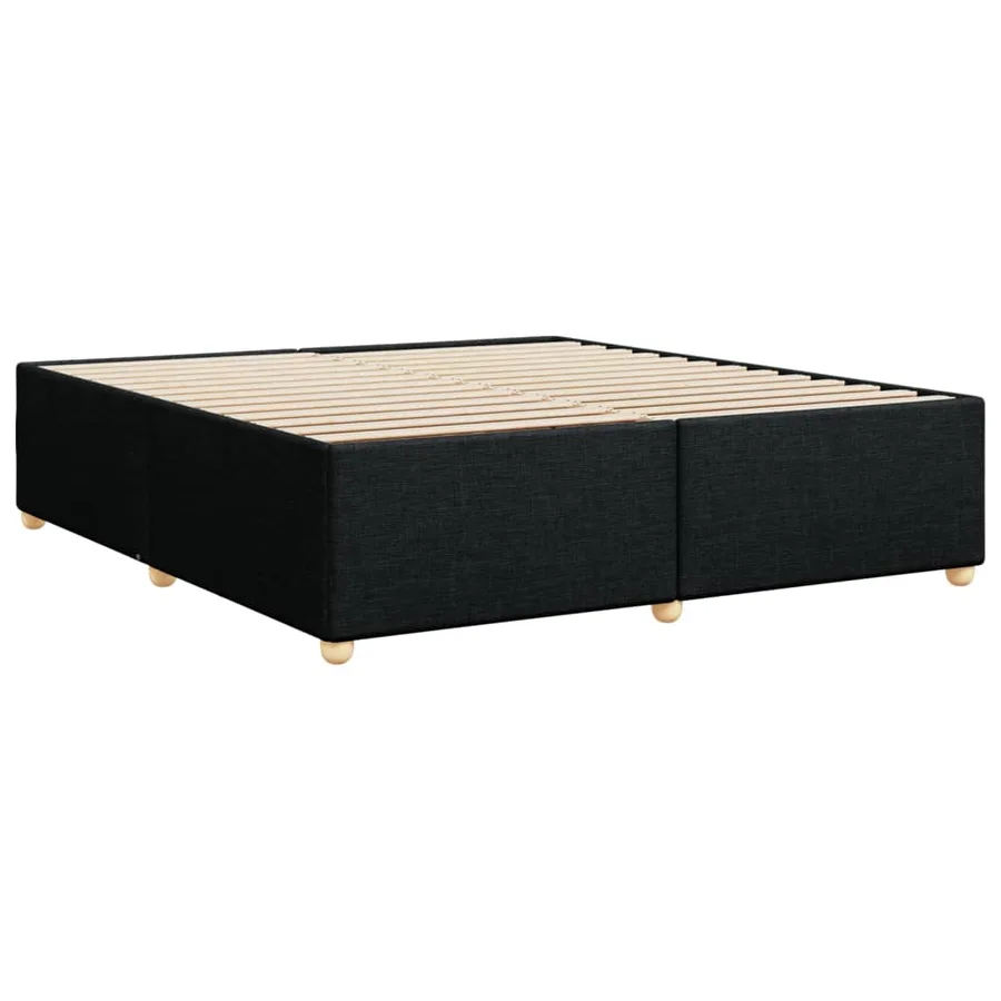 Cadre de lit sans matelas noir 200x200 cm tissu - 6