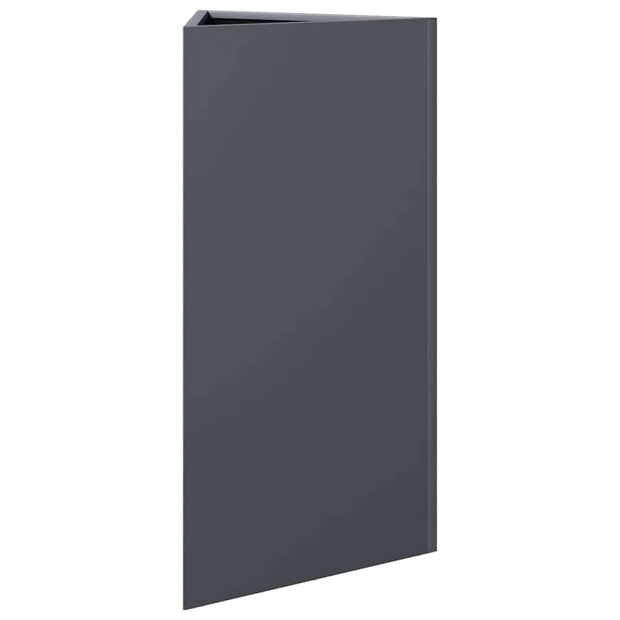 Jardinière anthracite triangulaire 40x34,5x75 cm acier - 4