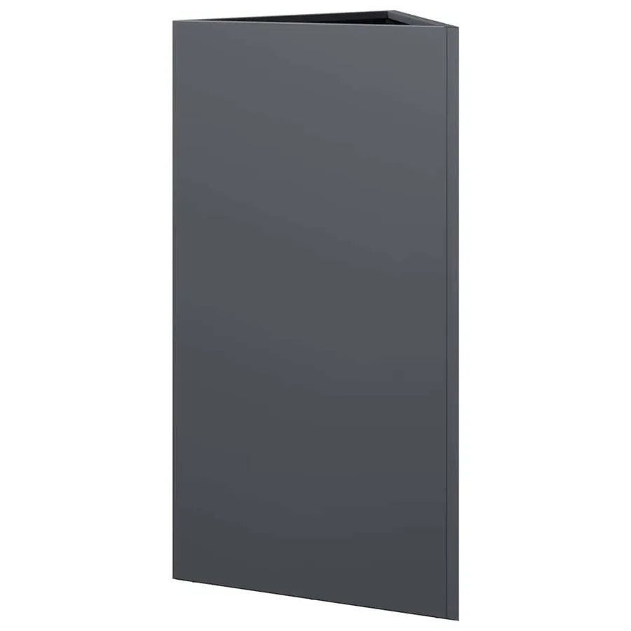Jardinière anthracite triangulaire 40x34,5x75 cm acier - 6