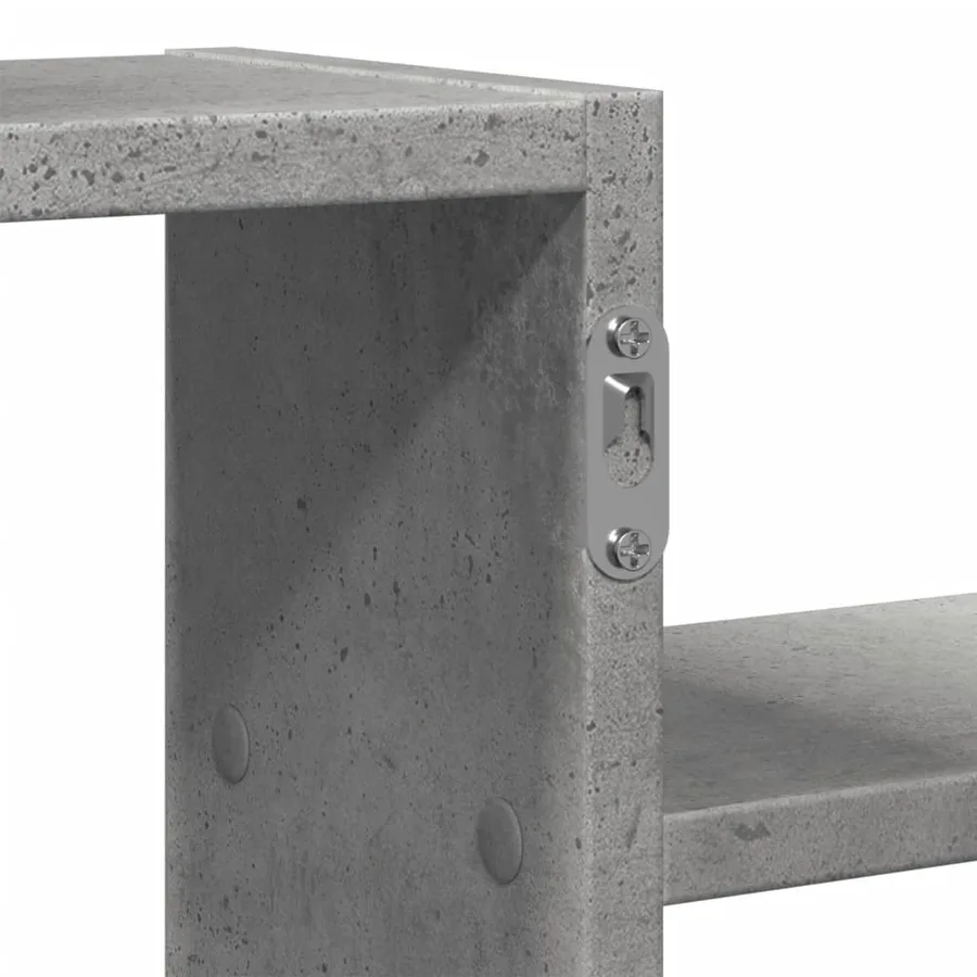 Étagère murale gris béton 104x15x49 cm bois d'ingénierie - 9