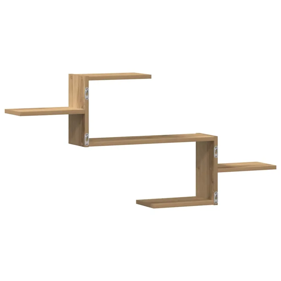 Étagère murale chêne artisanal 104x15x49 cm bois d'ingénierie - 6
