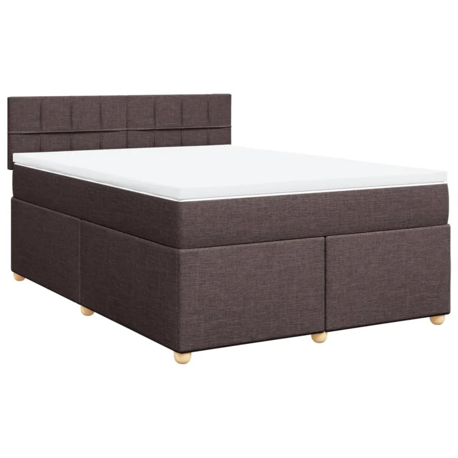 Sommier à lattes de lit avec matelas Marron foncé 140x200 cm - 3