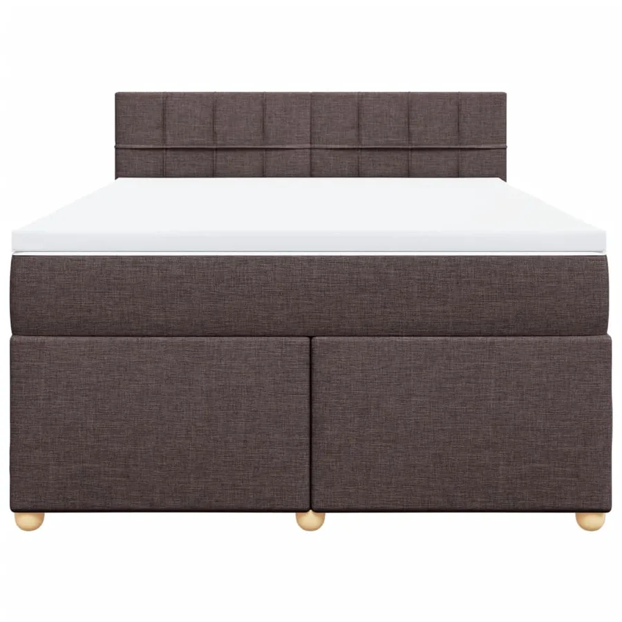 Sommier à lattes de lit avec matelas Marron foncé 140x200 cm - 6
