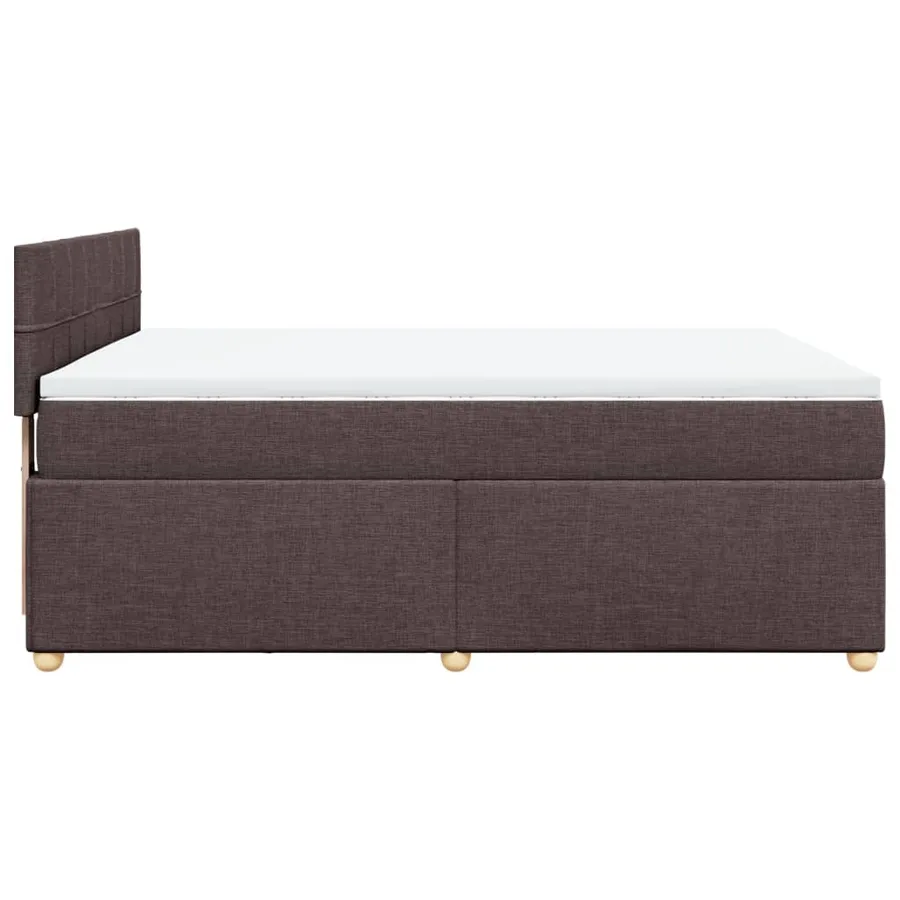 Sommier à lattes de lit avec matelas Marron foncé 140x200 cm - 7