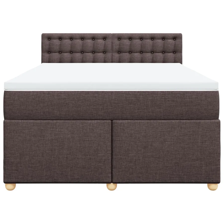 Sommier à lattes de lit avec matelas Marron foncé 140x200 cm - 4