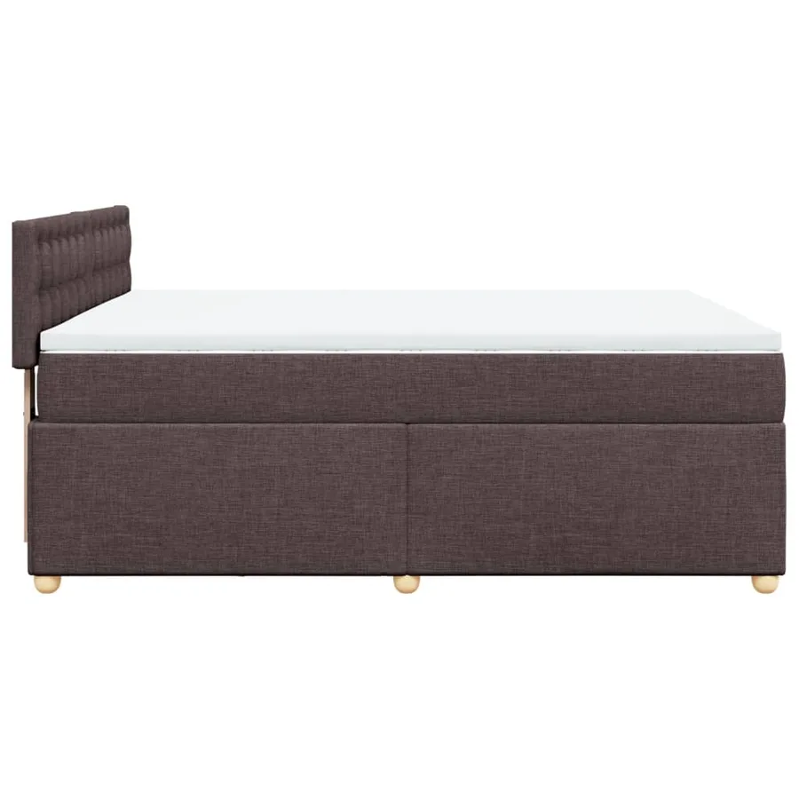Sommier à lattes de lit avec matelas Marron foncé 140x200 cm - 5