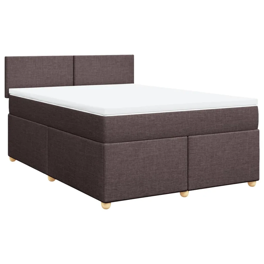 Sommier à lattes de lit avec matelas Marron foncé 140x200 cm - 2