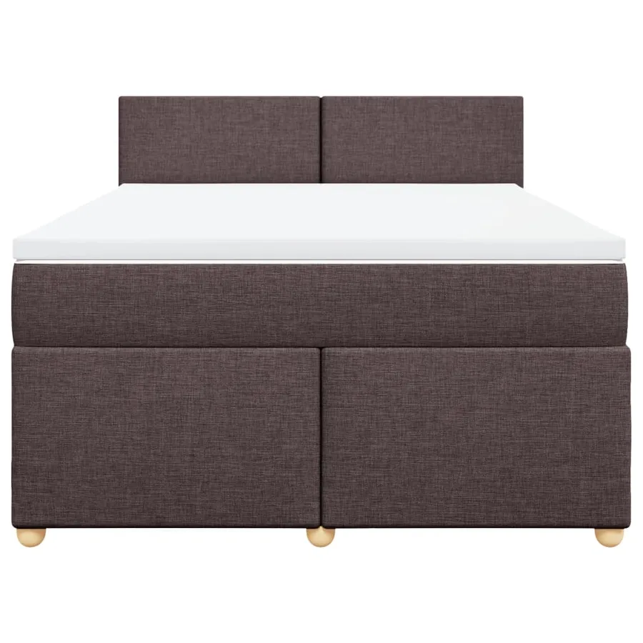 Sommier à lattes de lit avec matelas Marron foncé 140x200 cm - 4