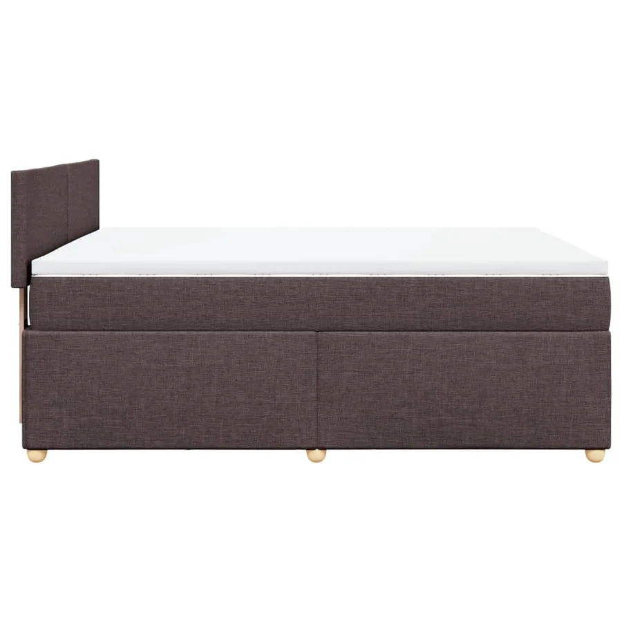 Sommier à lattes de lit avec matelas Marron foncé 140x200 cm - 5