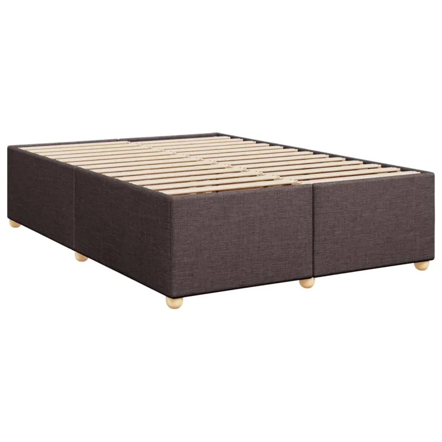 Sommier à lattes de lit avec matelas Marron foncé 140x200 cm - 7