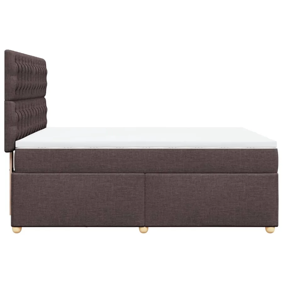 Sommier à lattes de lit avec matelas Marron foncé 140x200 cm - 7