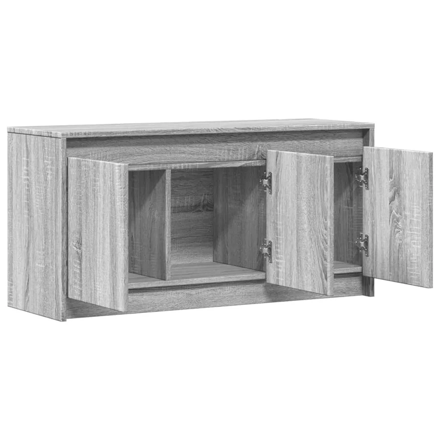 Meuble TV avec LED sonoma gris 100x34x50 cm bois d'ingénierie - 9