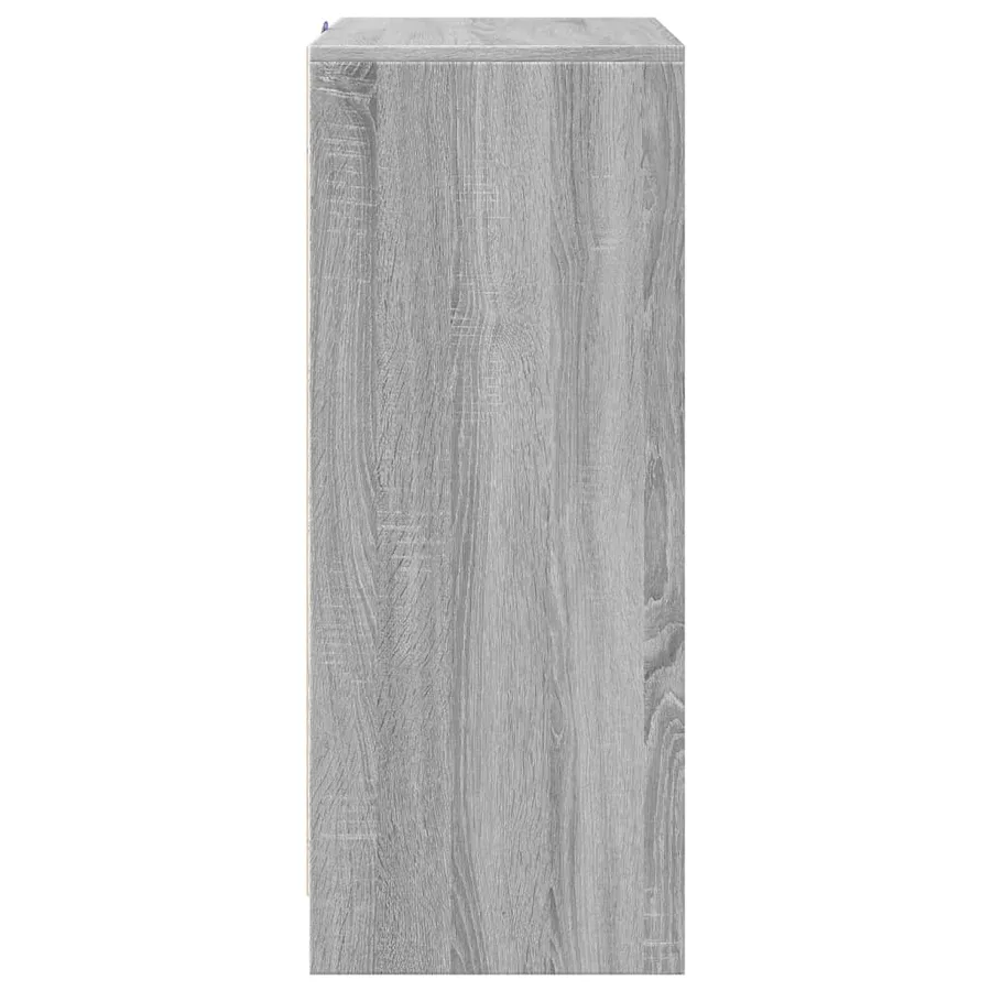 Buffet avec LED sonoma gris 77x34x85 cm bois d'ingénierie - 8