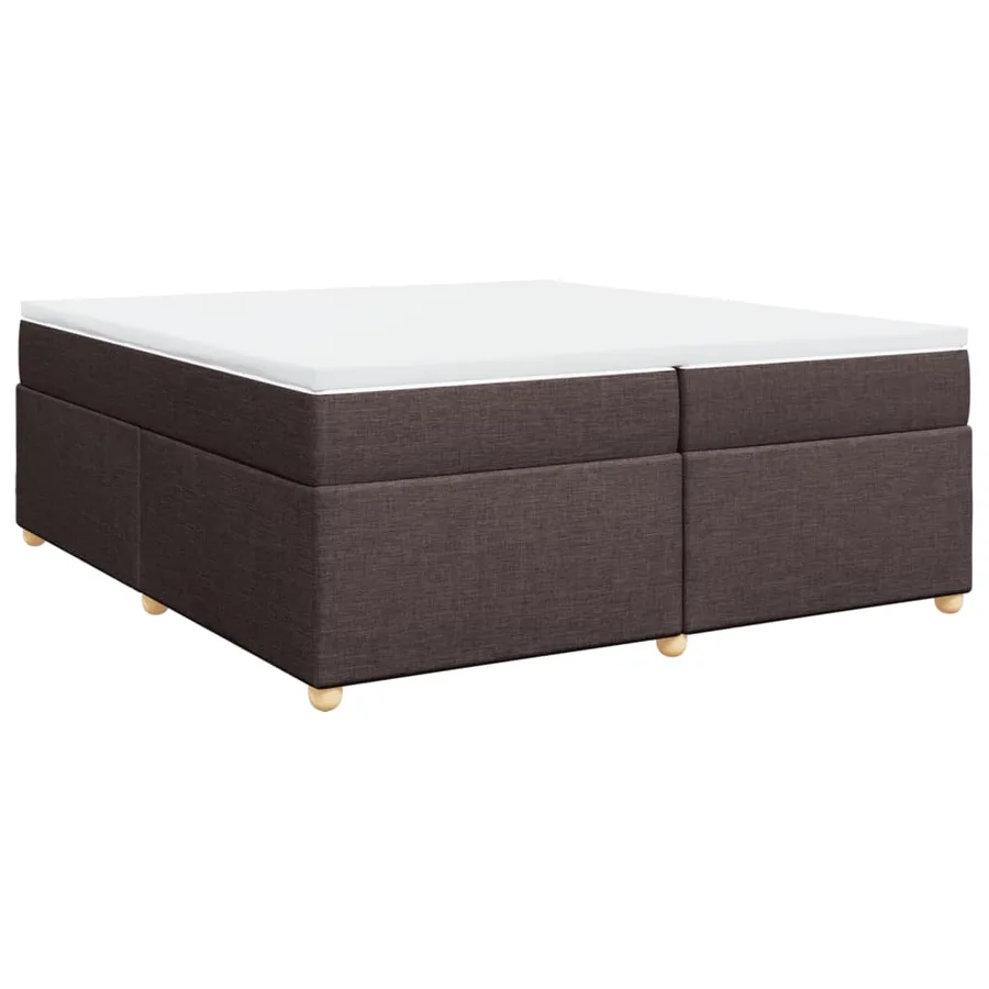 Sommier à lattes de lit avec matelas Marron foncé 200x200 cm - 2