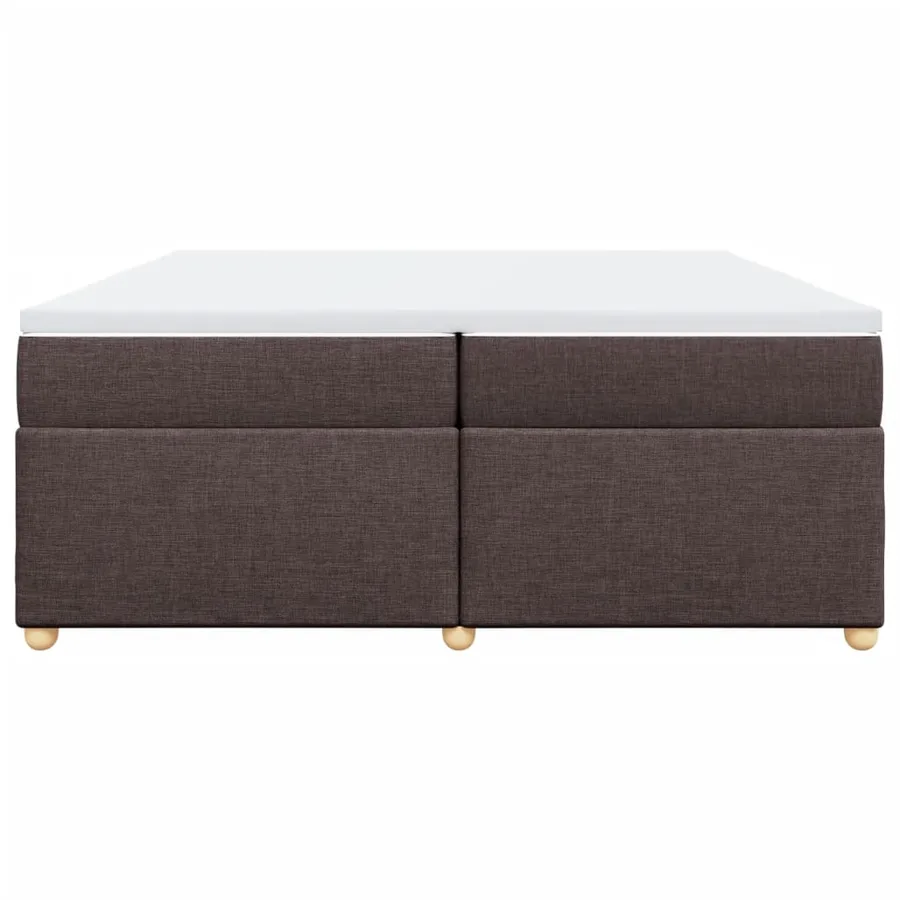 Sommier à lattes de lit avec matelas Marron foncé 200x200 cm - 4