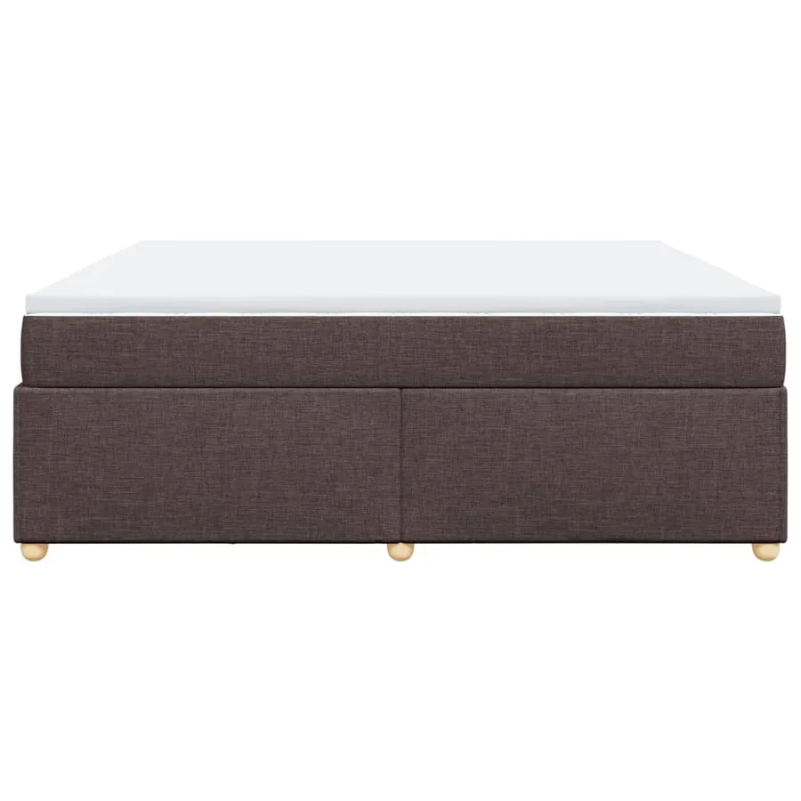 Sommier à lattes de lit avec matelas Marron foncé 200x200 cm - 8